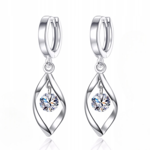 Kolczyki srebrne 925 z kryształem Swarovski